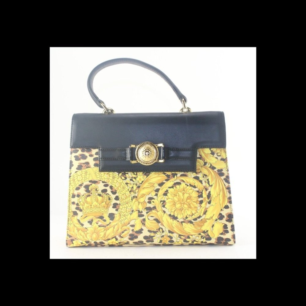 Versace Baroque Kelly Top Handle Flap 2way Crossbody Bag 1VER822K